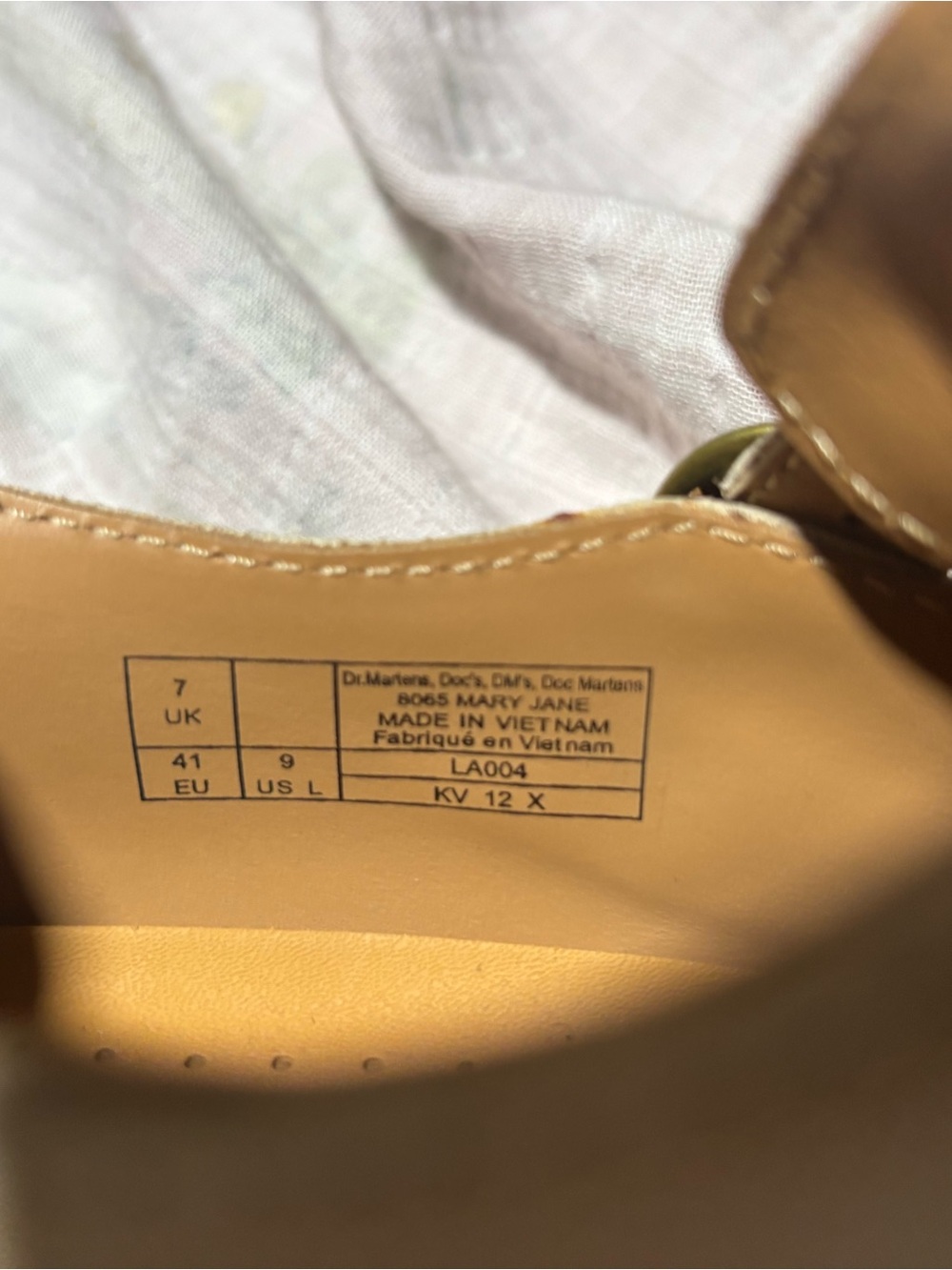 Dr. Martens Mary Jane  Cream T-Bar Double Buckle Shoes - Picture 8 of 11